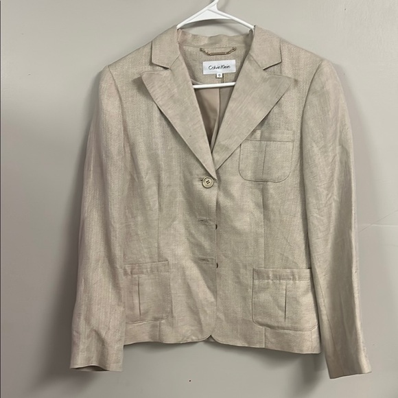 Calvin Klein Women's Cream Blazer - Picture 1 of 4